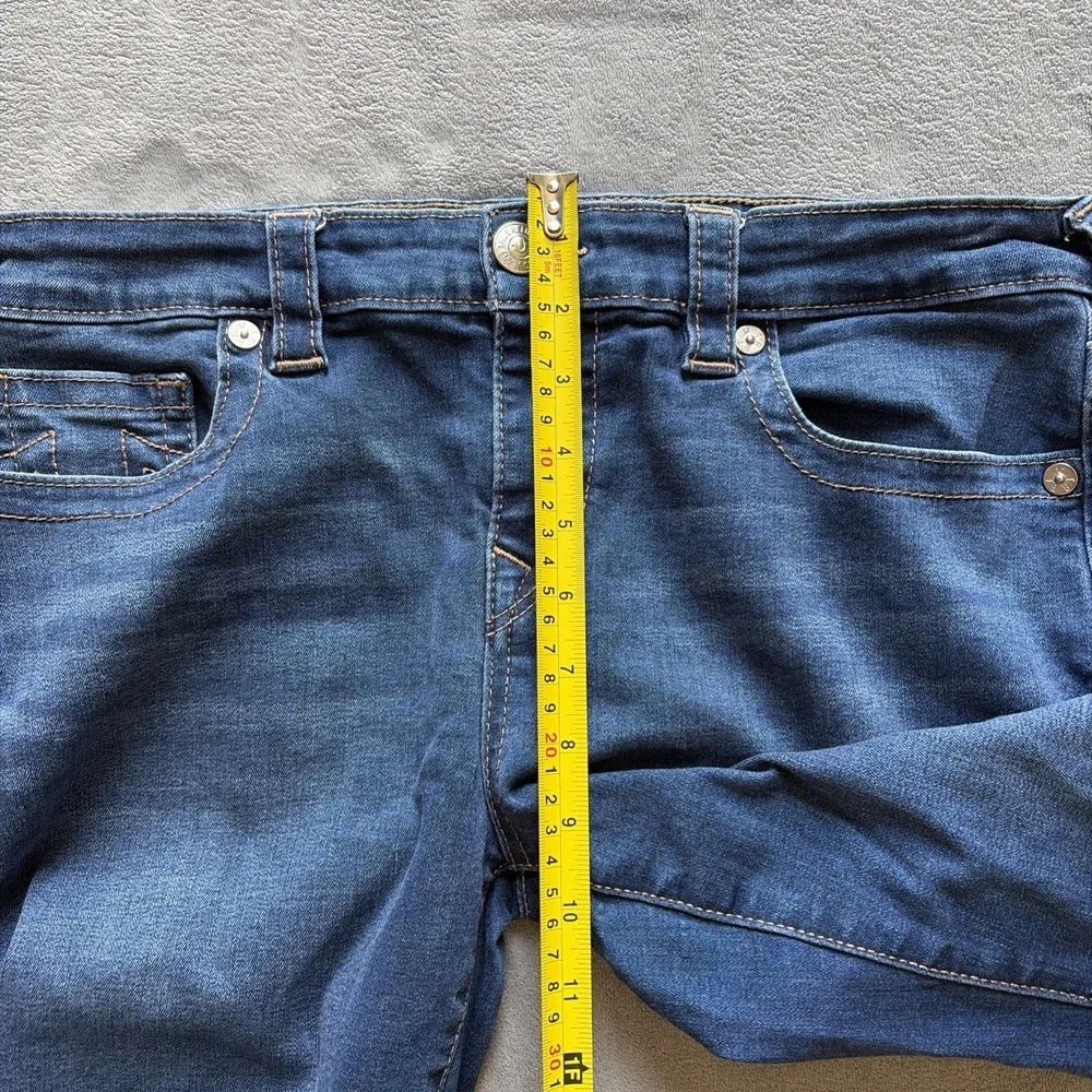 True Religion Becca Mid Rise Bootcut Jeans Women's Size 32 Blue Stretch Denim Fl